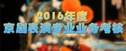 大黑屌干骚逼国家京剧院2016年度京剧表演专业业务考...